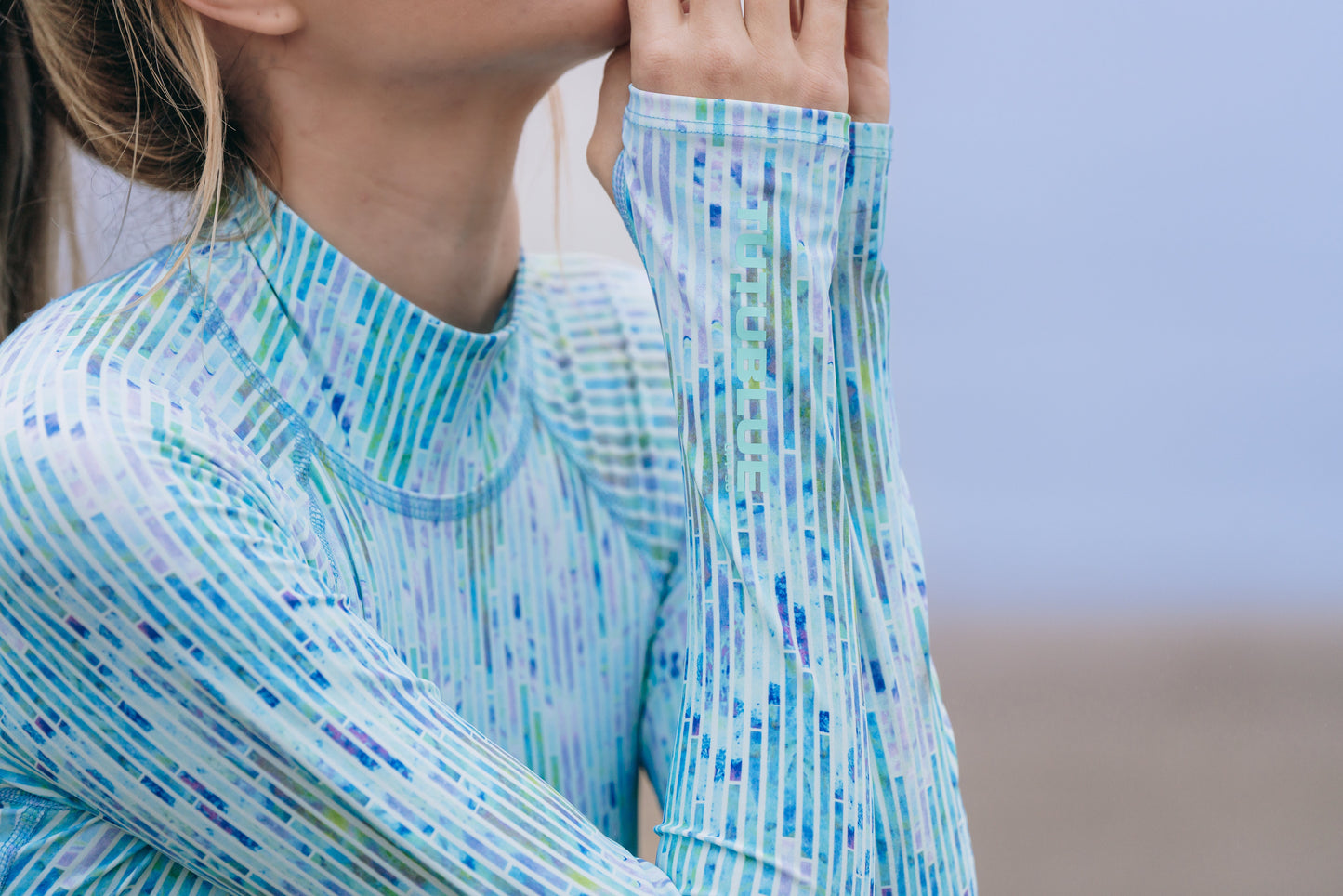 "JOY" UPF 50+ Full Body Swimsuit- Blue Mosaic