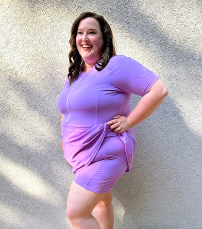 The Blair Resort Swim Dress | UPF 50+ Short Sleeve Swim Dress with Built-In Shorts